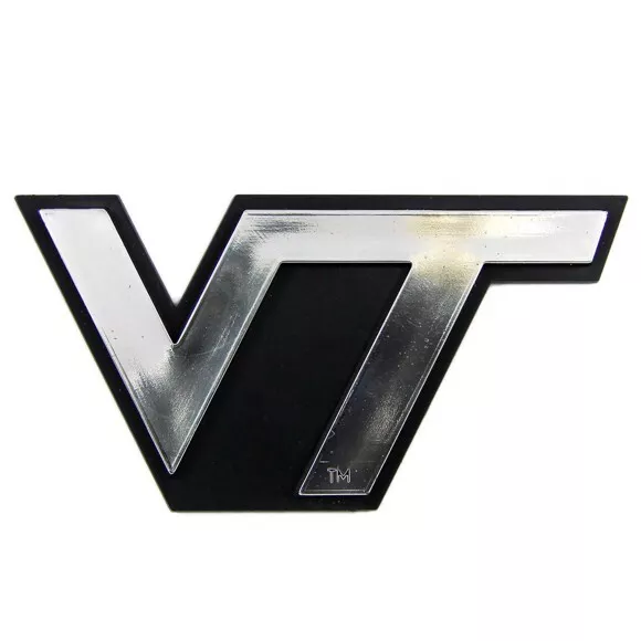 Virginia Tech Hokies Chrome Plastic 3D Decal NCAA Team Auto Truck Car Emblem