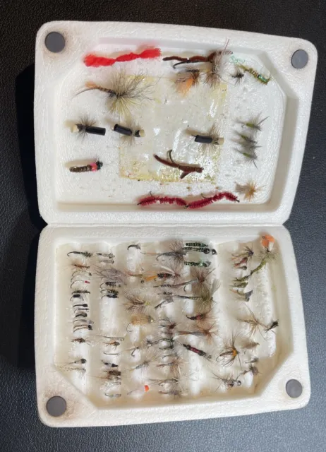 NEW SUB-SURFACE MINI FLY BOX w/ 112 GREAT fishing flies for trout