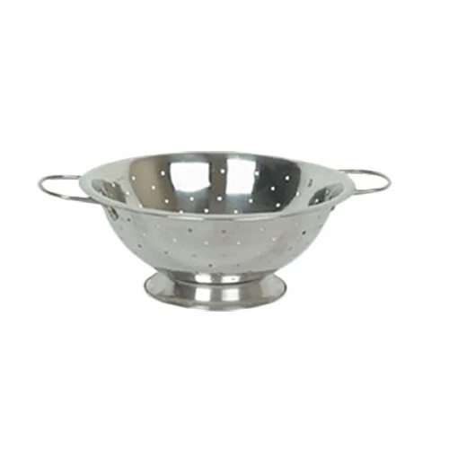 Thunder Group SLIL003 8 Qt Stainless Steel Perforated Colander w/ Footed Base