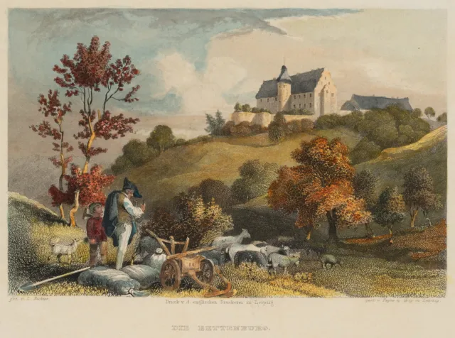 PAYNE (*1812) nach RICHTER (*1803), Die Bettenburg, um 1850, Sst. Romantik