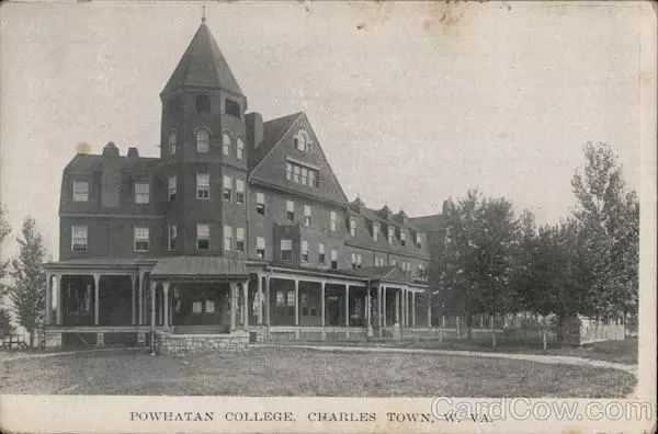 1912 Charles Town,WV Powhatan College Jefferson County West Virginia Postcard