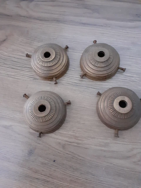Lot de 4 griffes en bronze abat jour suspension - art nouveau  monte et baisse