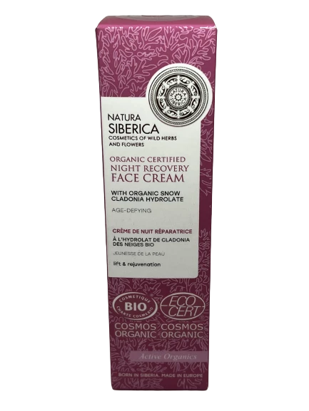Natura Siberica Gesichtscreme Bio Alterszertifiziert, nächtliche Erholung 50ml