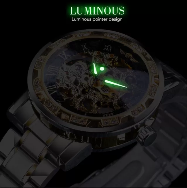 Herren Uhr Armbanduhr Wasserdicht Analog Quarz leuchtend Kalender Datum Luxus 2