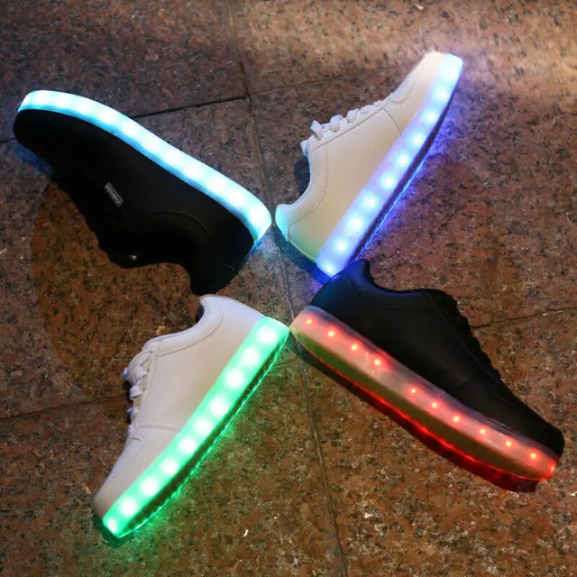 Led USB Light Up Unisex Shoes Trainers Sneakers Flat Luminous Sneaker MEN WOMEN