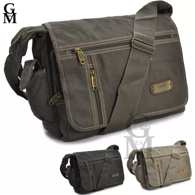 Gyoiamea BORSA GIORNALIERA DONNA Uomo TRACOLLA MULTI TASCHE CAPIENTE Grande Tela Tessuto 117311568 - Foto 4