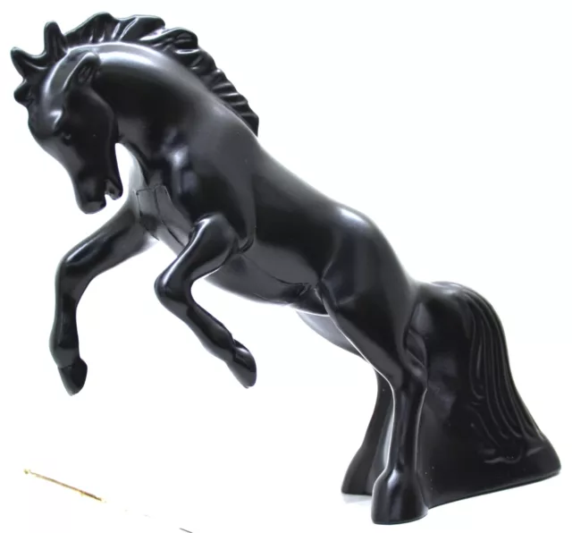 Stallion Hood Ornament for Flat Hood Matte Black Power Coated 6.5" Tall GG#48121