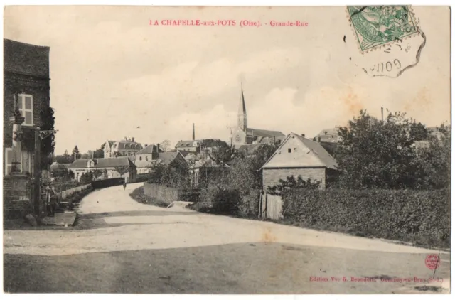 CPA 60 - LA CHAPELLE AUX POTS (Oise) - Grande-Rue - Ed. Vve G. Beaudom