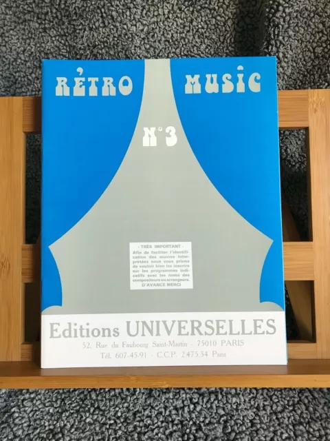 Retro Music Vol. 3 recueil piano accordéon chant partition éditions Universelles