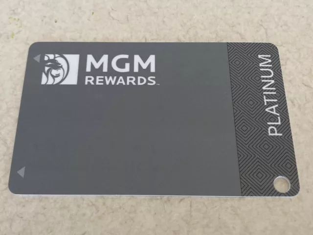 Mlife Mgm Rewards Platinum Slot Players Card Blank No Name