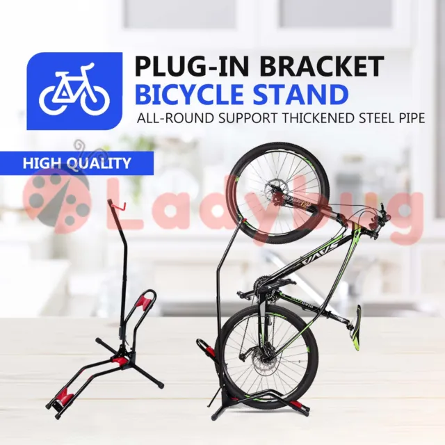 Adjustable Bike Rack Storage Vertical Bicycle Floor Stand for Indoor Garage AU