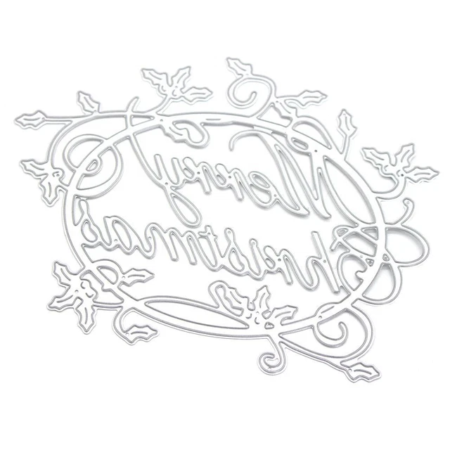 Weihnachten Worte Metall Stanzformen Schablone Scrapbooking stirbt Karte Fotoalb