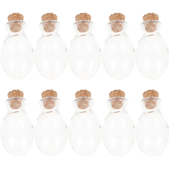 10 piezas Soporte de vidrio transparente Botella de deriva de almacenamiento de muestras multifuncional