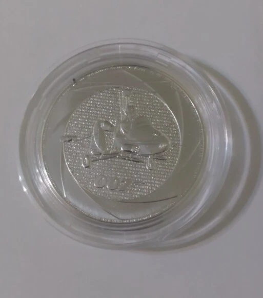 SIX DECADES of 007 James Bond 1 Oz Silver Coin 2 Pounds United Kingdom 2024