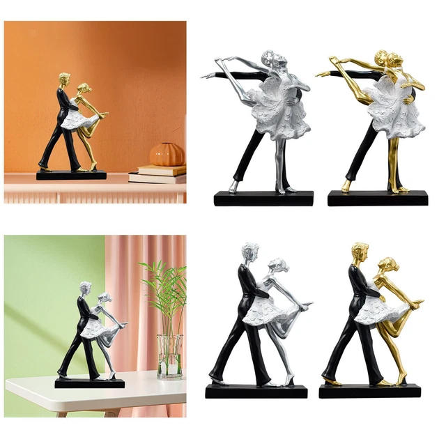 Romantique Couple Art Danse Sculpture Figurine Statuette Ornement Statue pour