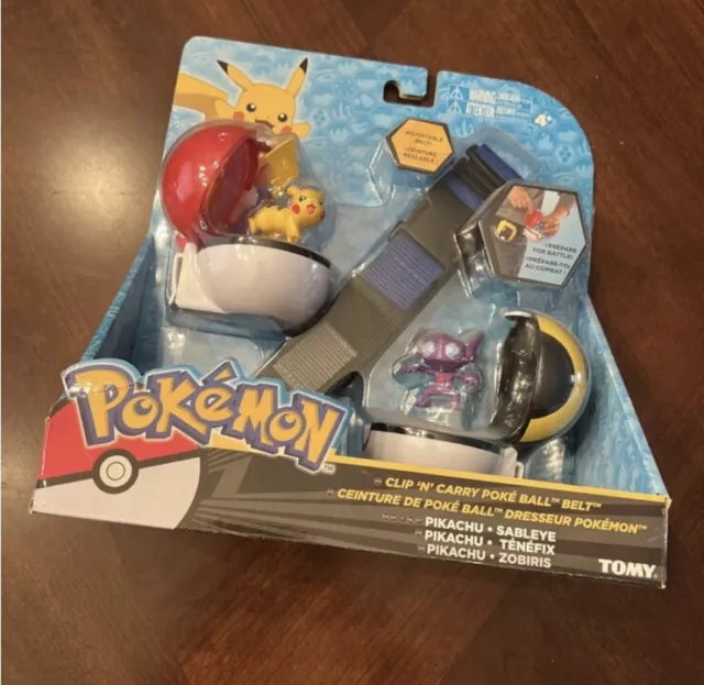 Tomy Pokemon Clip and Carry Poke Ball Belt Pikachu Sableye Discontinued Set