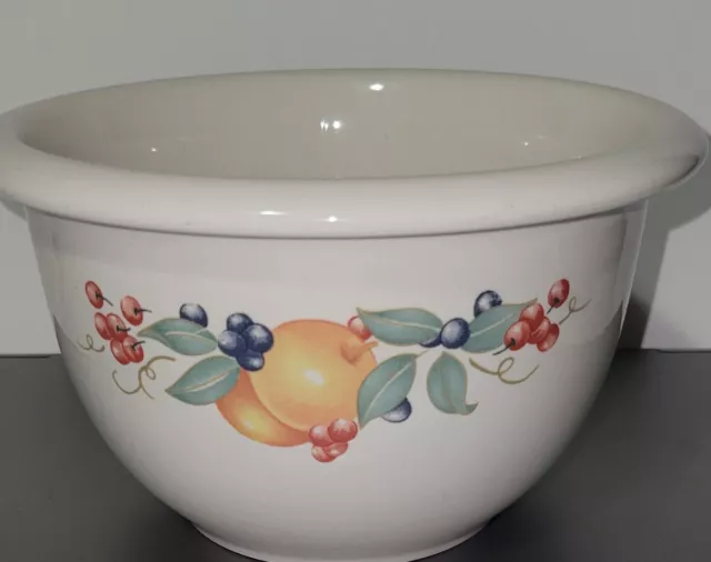 Corelle Coordinates 1 Qt Ceramic Bowl USA Vtg Berries & Oranges 946ml Stoneware