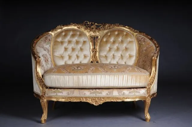 Franz. Sofa / Kanapee / Couch im Rokoko / Louis XV Stil B-Dom-95 *
