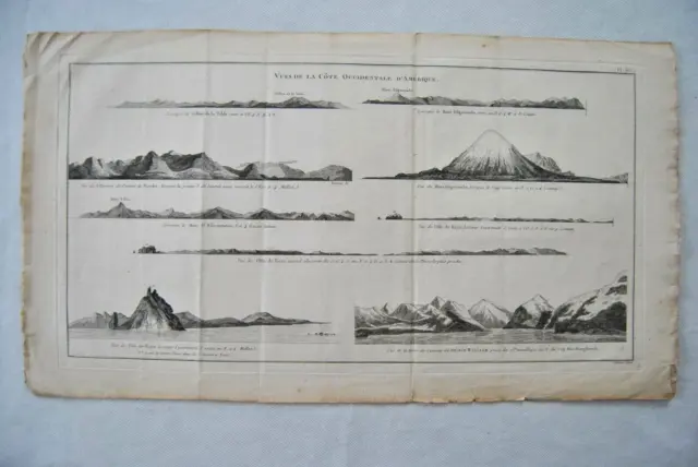 Vues de la Cote occidentale d'Amerique James Cook Ansichten Küste Amerikas 1785
