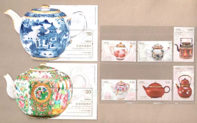 Hong Kong 2024 Museums Collection Tea Ware China & the World stamps + 2 S/S 茶具