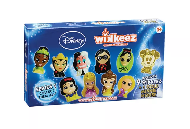 Disney Wikkeez 10 Pack Princess & Heroines with Gold Minnie Mouse Series 1