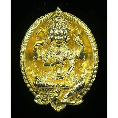 Phra Prom Brahma God Millionaire Idol Deity Talisman Coin Thai Buddha Amulet