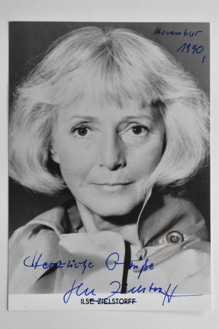 ILSE ZIELSTORFF Autogramm von 1990 original Autogramm ca