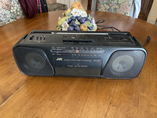 Vintage JVC RC-115 Stereo Radio Cassette Recorder Portable Boombox K7 Hifi
