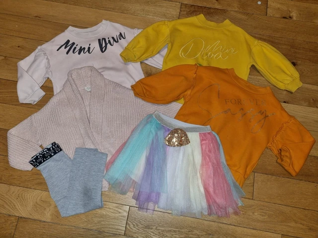 Splendide Ragazze Pacchetto Di Vestiti Maglioni Tutu Cardigan Leggings River Island