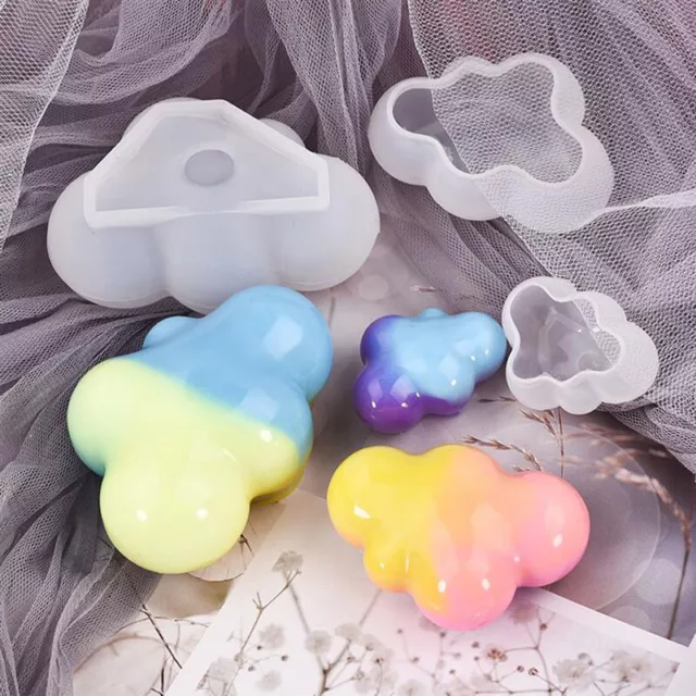 3D Cloud Shape Chocolate Silicone Mold Mousse Fondant Cube Pudding Candy.c3G Hc