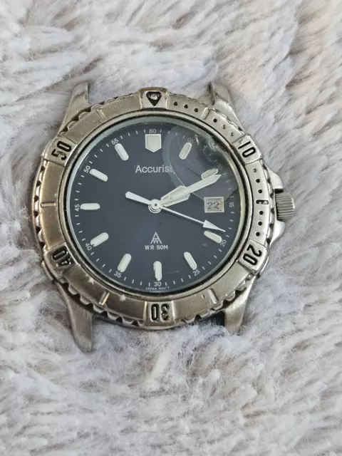 ACCURIST GENTS BLUE Dial Watch MB1076N With Brand New Brown Strap Date Function 50.00 PicClick UK