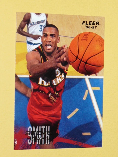 Steve Smith Atlanta Hawks #8 Mitchell & Ness NBA 1996-1997 Authentic J – Cowing Robards Sports