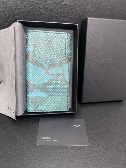 Original New CASE-BAG Vertu Aster/Sig Touch ,  python skin Exotic Phone Wallet