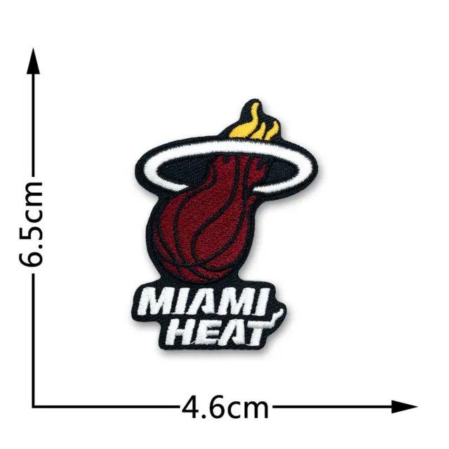 Miami Heat NBA Patch Iron/Sew On Basketball Embroidered