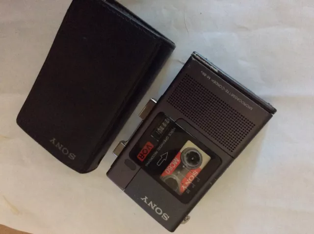 Vintage Sony Microcassette Voice Recorder Sony M-88V Untested.AS IS.