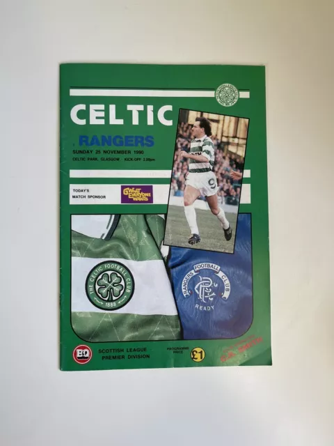 RARE CELTIC v RANGERS FOOTBALL PROGRAMME