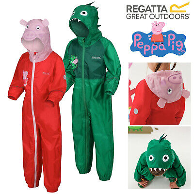 Regatta Peppa Pig Charco Puddle Suit Kids All-In-One Rainsuit Waterproof Splash