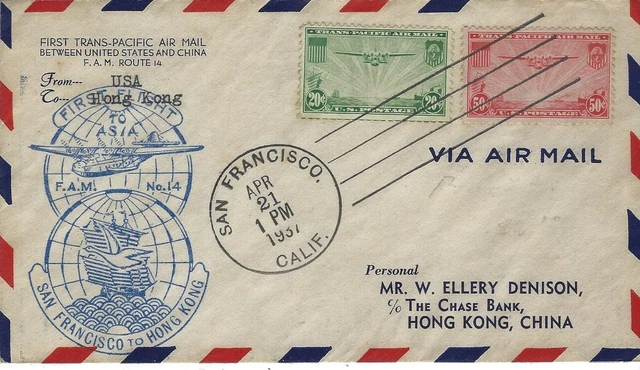 USA Lettre Clipper Trans-Pacific n° 3