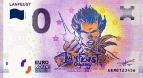 Billet 0 euro Souvenir LANFEUST EDITION GOLD OR COULEUR 2018 2021