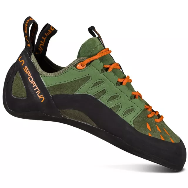 La Sportiva Tarantulace Mens Climbing Shoe, US 15.5, EUR 49.5, Olive/Tiger