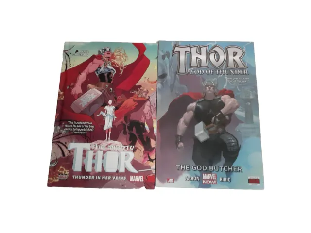Comic Lot Thor: God Of Thunder Vol 1 and The Mighty Thor Vol 1 By Jason Aaron