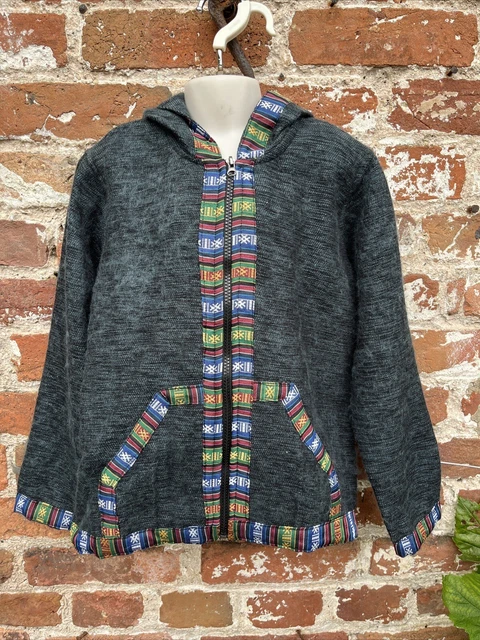 bambini etnico cashmilon, giacca in pile cappotto hippie/boho/festival 11-12 anni