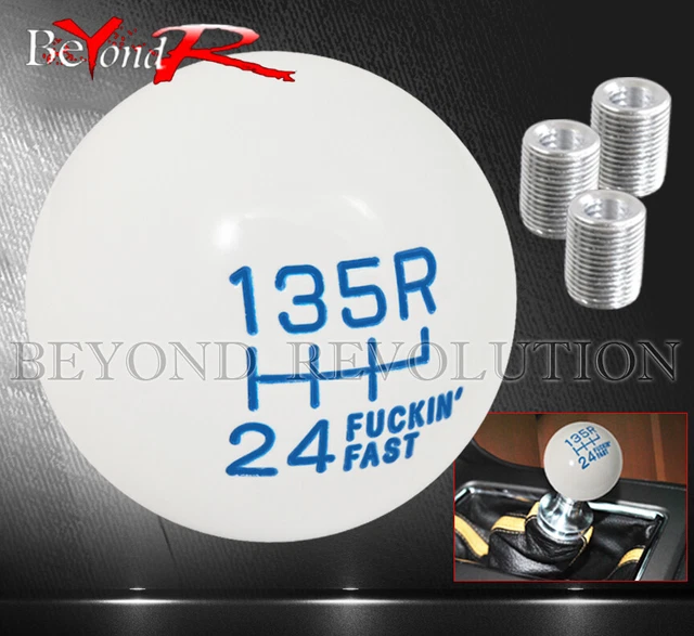 For Ford Shift Knob F'Ing Fast Weighted 4Oz Round Ball Type Adapter Kit Set Blue