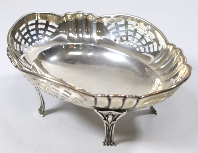 VINTAGE 1925 Argento Sterling BonBon Larghezza Piatto 11,4 cm Peso 50,7 g Marchiato -250
