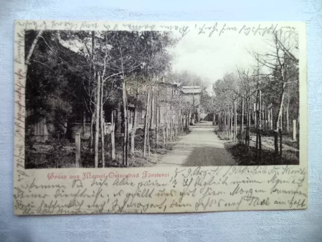 1900 - AK - Ostseebad Försterei - Gruss aus Memel