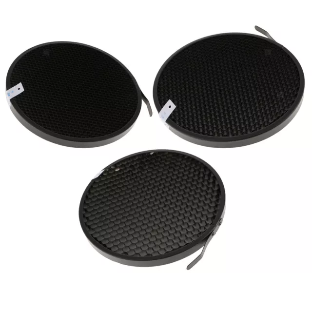 3x 40° 50° 60° Honeycomb Grid Mesh for 7-inch Reflector Diffuser Lamp Shade