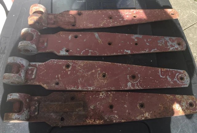 LARGE HEAVY antique barn door strap hinges Rustic Hone Cabin Decor