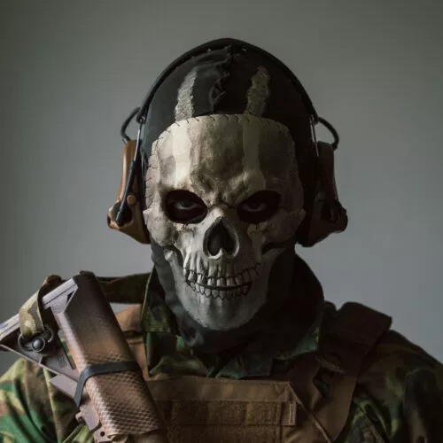 Hot Cosplay Game 2022 COD Ghost Fabric Face Mask Helmet Outdoor Prop Wear