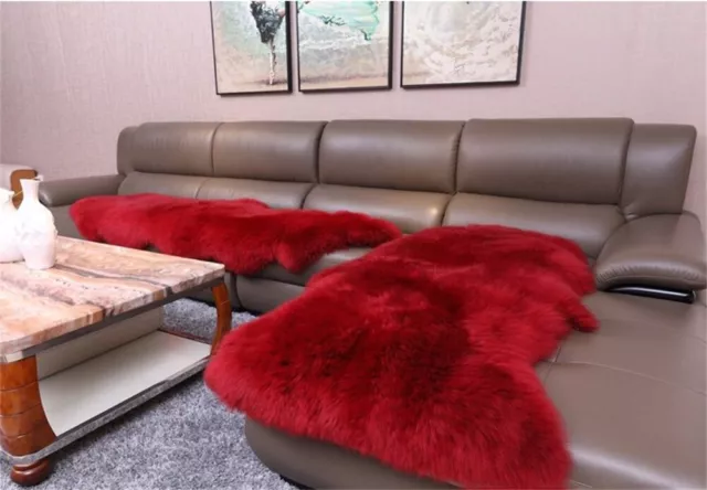 Real Australian Sheepskin Rugs Sofa Fluffy Carpet Lambswool Fur Bedside Blankets