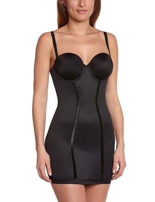 Maidenform BLACK Flexees Easy-Up Firm Control Convertible Slip, US 38D, UK 38D